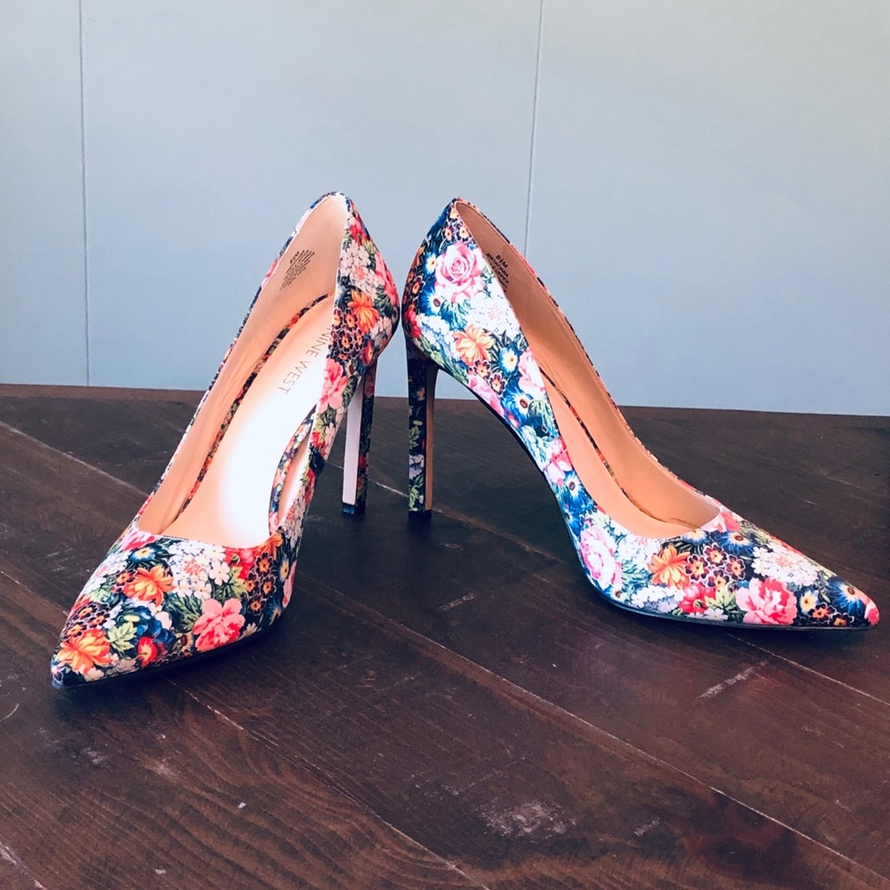 Nine West Floral Heels